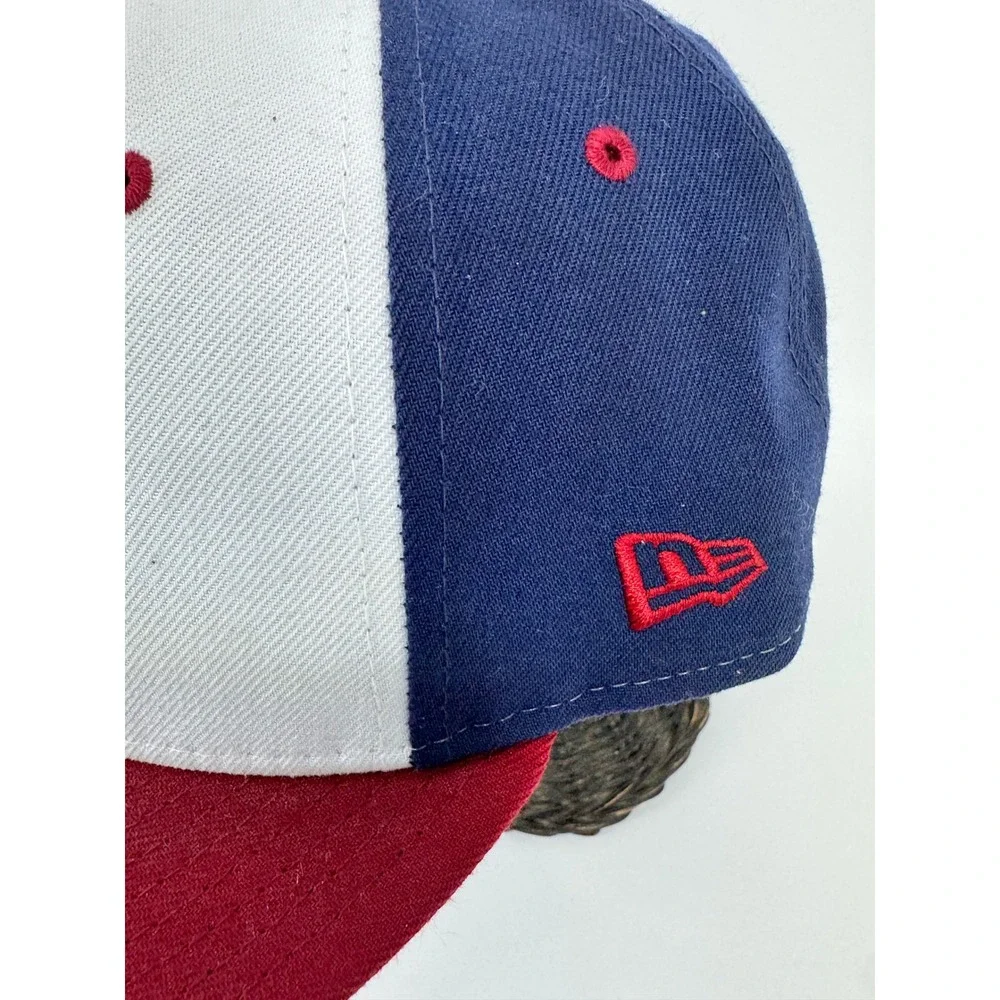 Round Rock Express Minor League Hat Cap Mens 8 New Era‎ Blue White Maroon Fitted